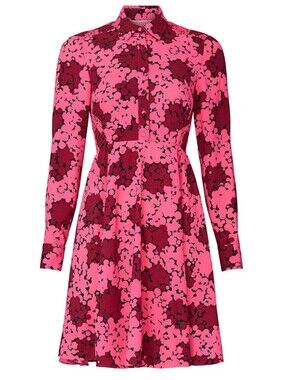 kate spade griffin shirt dress Kate Spade Griffin Satin Crepe Bow Shirtdress evaChic